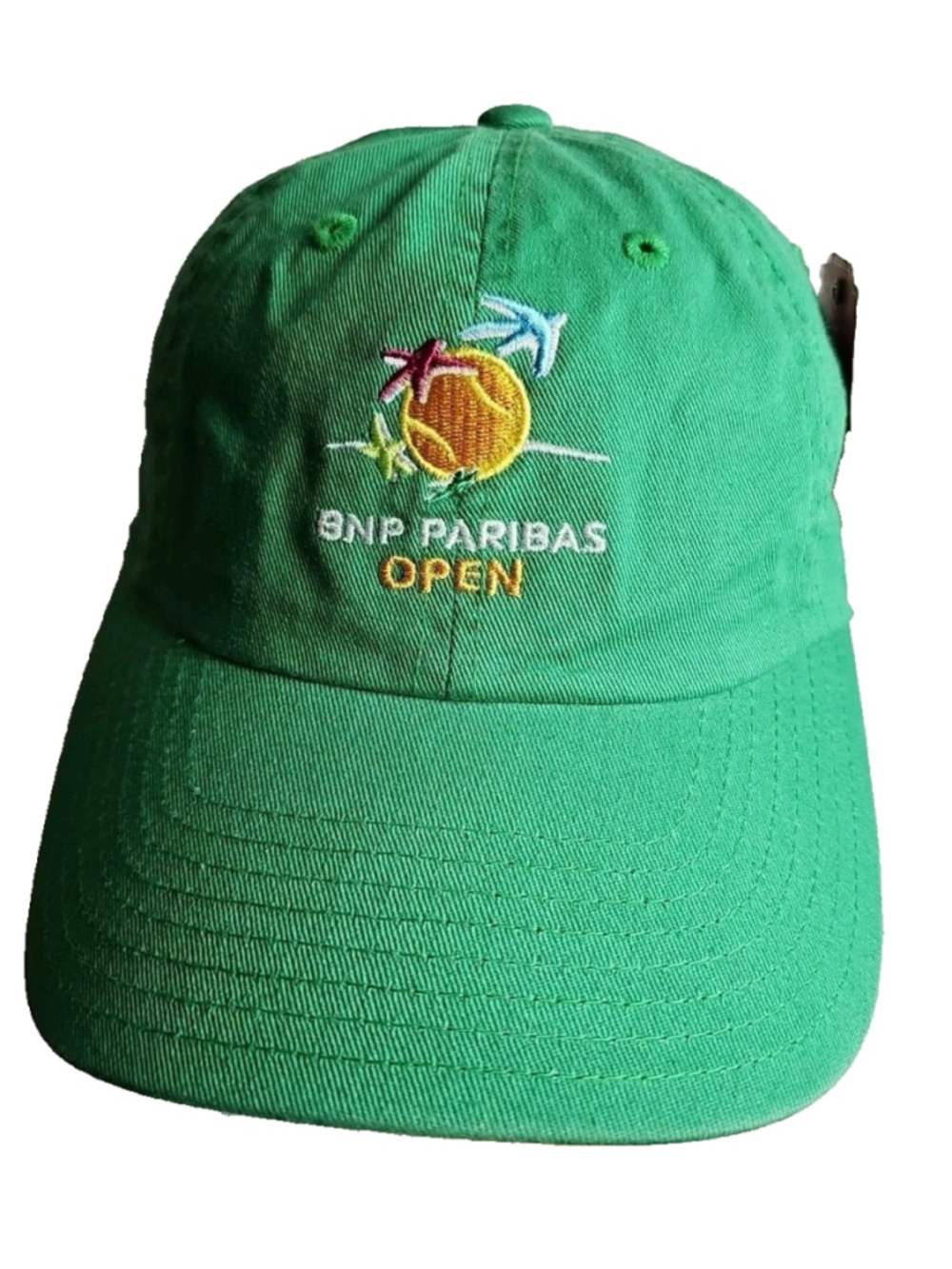 BNP Paribas Open Tennis Green American Needle Hat Cap Strapback New With Tags